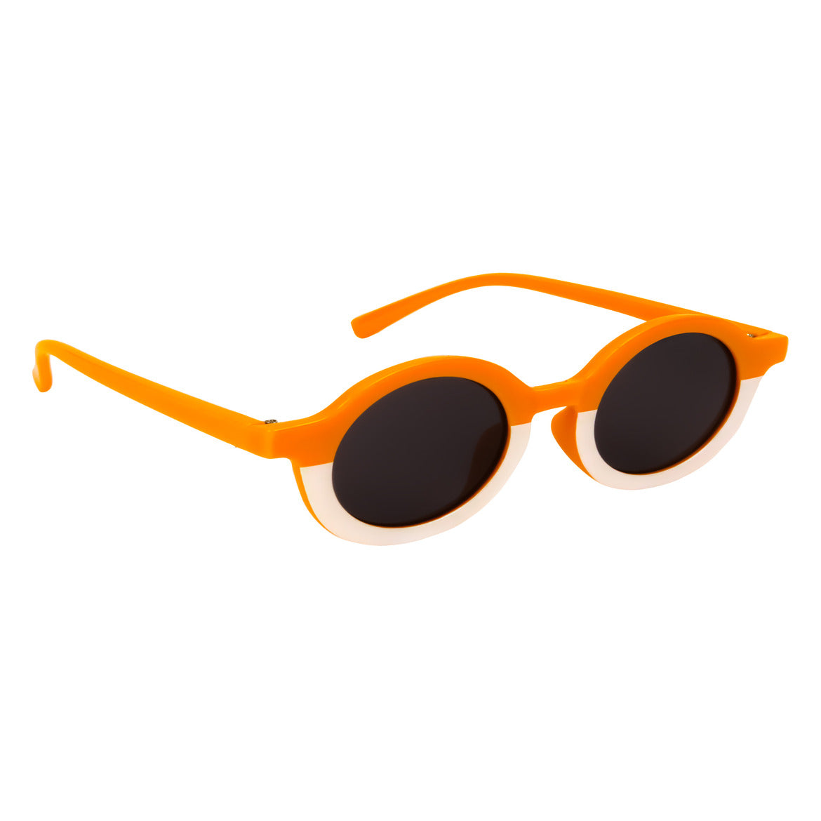 Spiky Round UV Protected Sunglass - Orange White