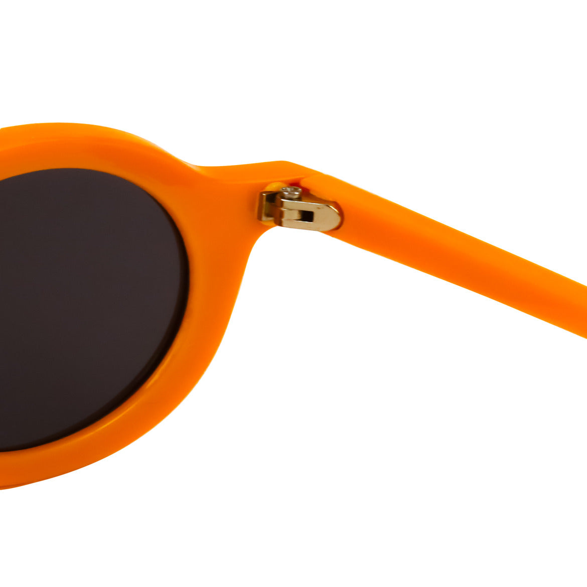 Spiky Round UV Protected Sunglass - Orange White