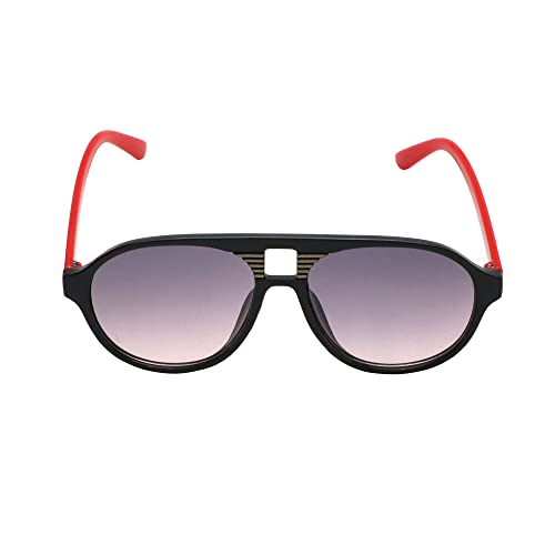 Spiky Aviator UV Protected Sunglass - Black Red
