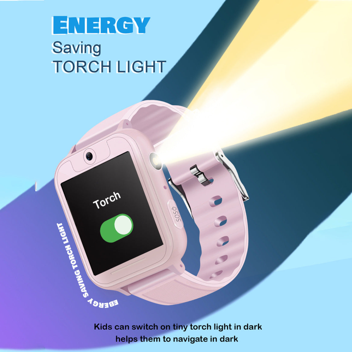 Spiky Calling SOS Cameras Multifunction LBS location Tracking Smartwatch - Pink