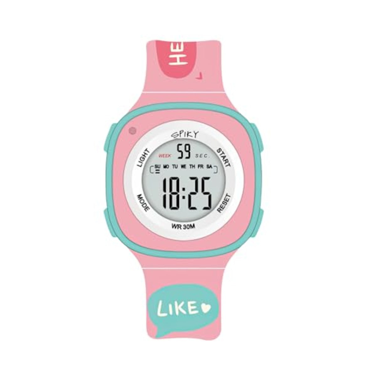 Spiky Square Digital Kids Sports Watches Combo - Pink & Blue