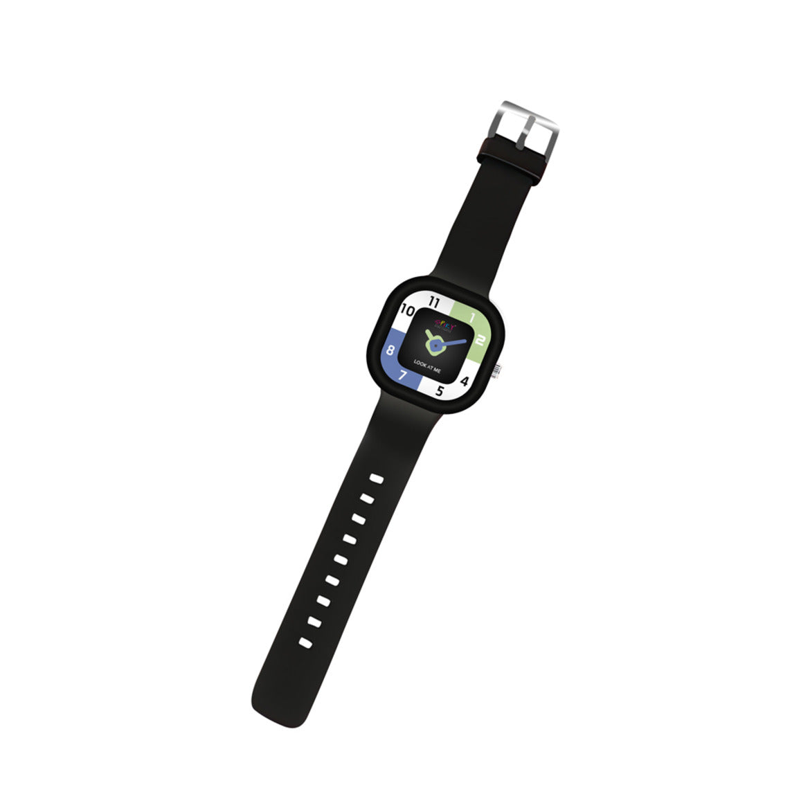Spiky Square Analog Watch for Kids - Black