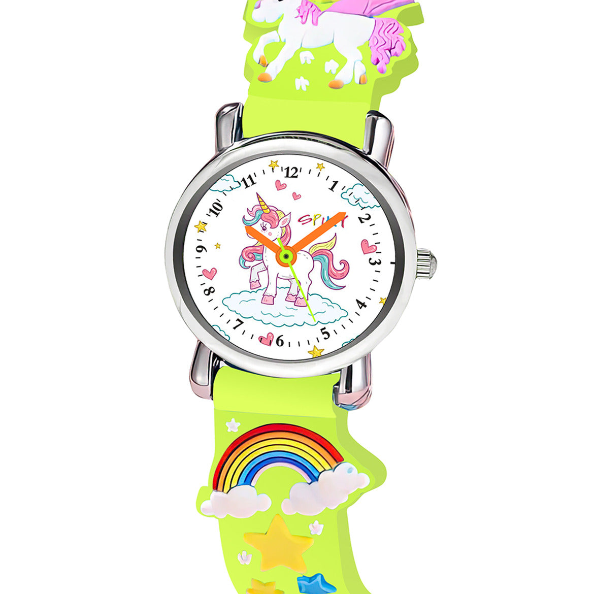 Spiky Round Unicorn Strap Analog Watch - Pink