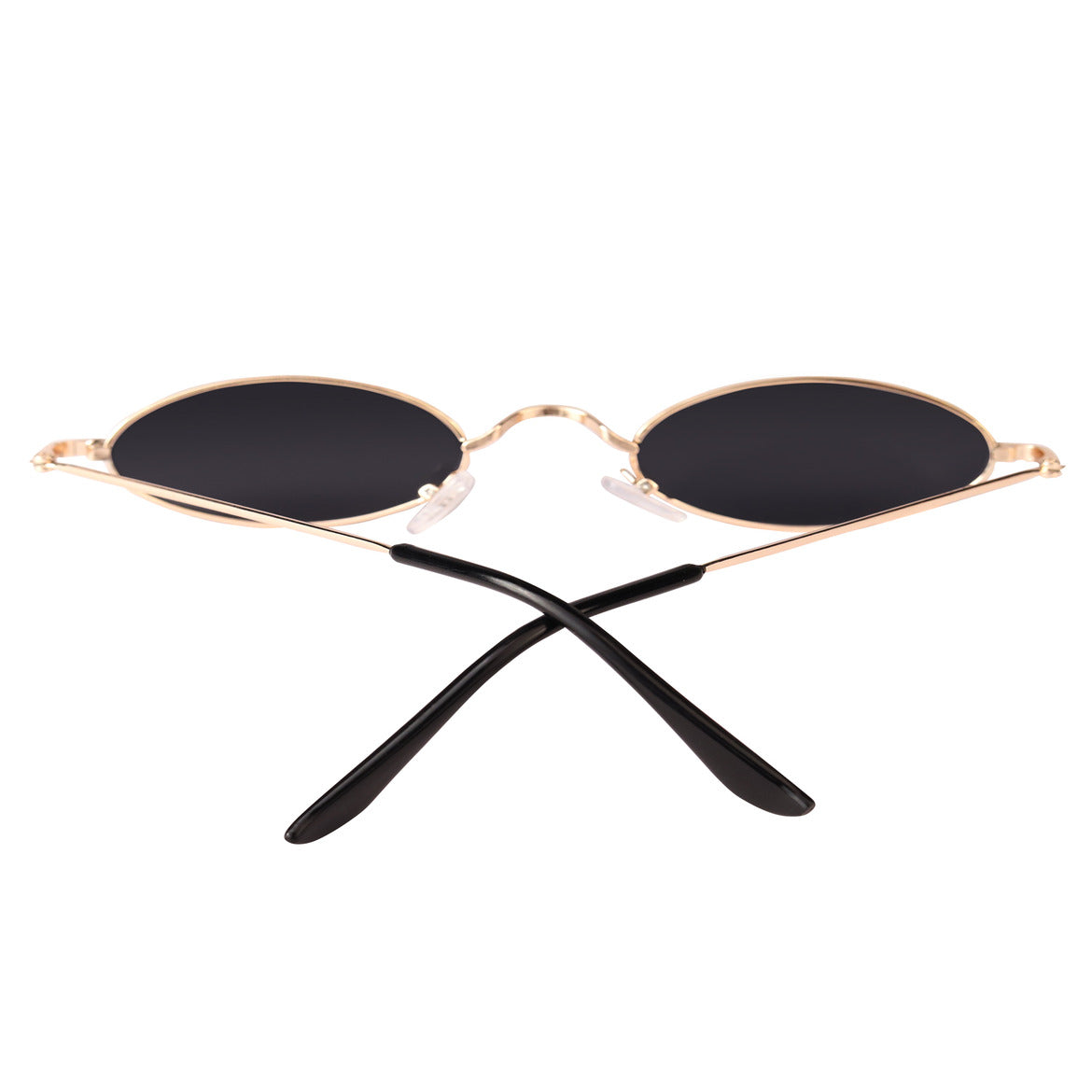 Spiky 100 % UV Protection Oval Sunglasses - Gold Black